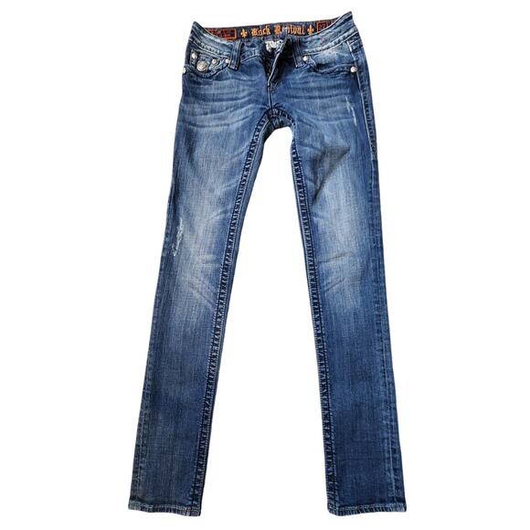 Rock Revival Denim - Rock Revival Celine Skinny Jeans Womens 27 (flat 14.5"x31.5")Medium Wash Stretch